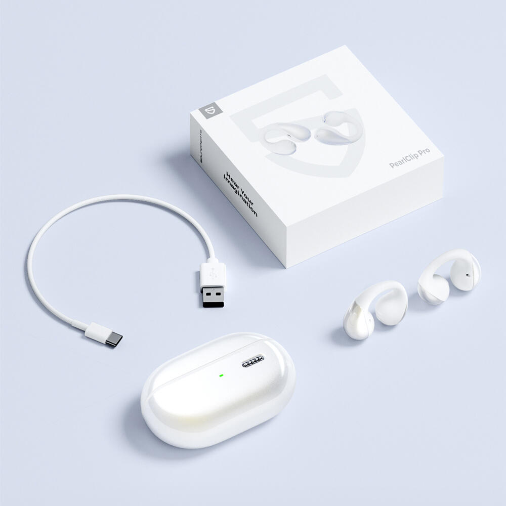 SoundPEATS PearlClip Pro Earbuds White