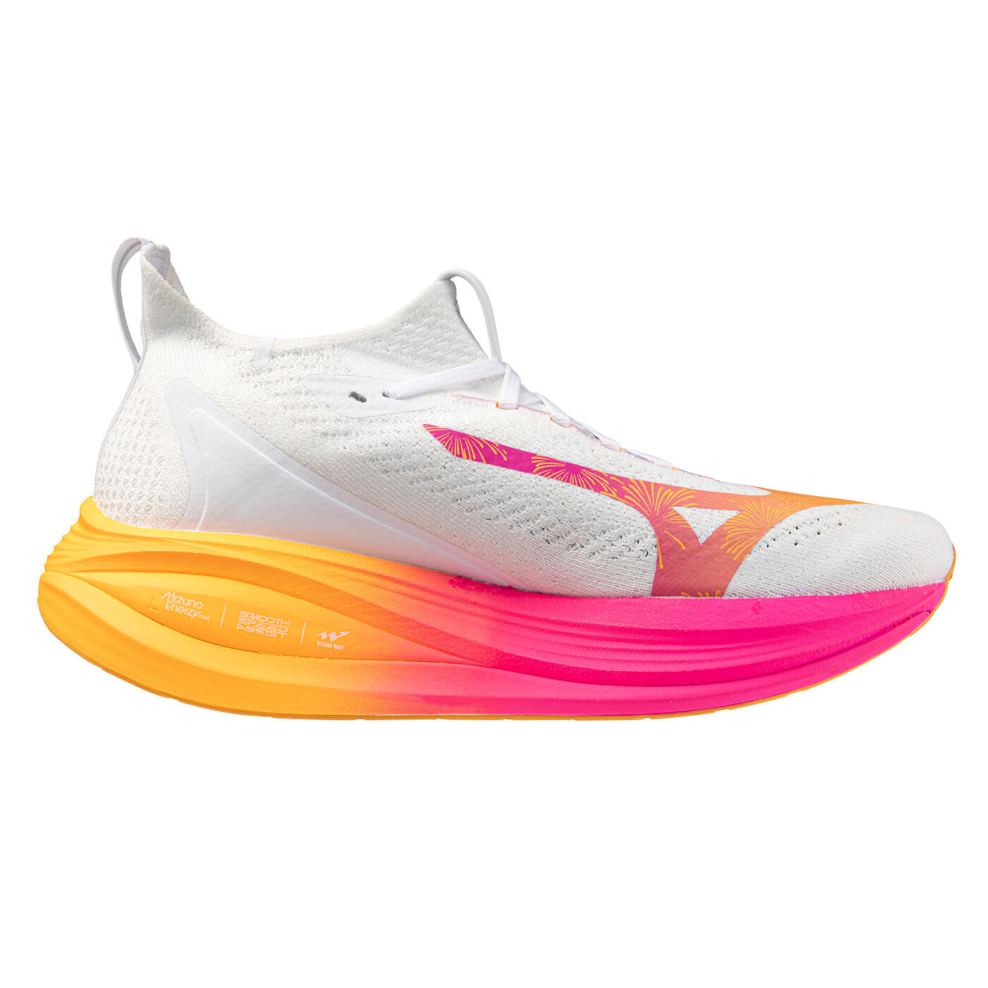 Mizuno Neo Vista 2 Zapatilla de running Blanca, rosa y naranja 3/7