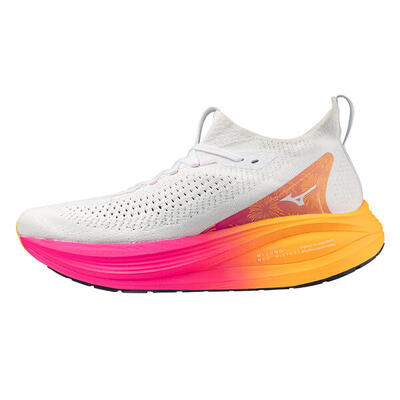 Mizuno neo vista 2 hardloopschoen wit, roze en oranje