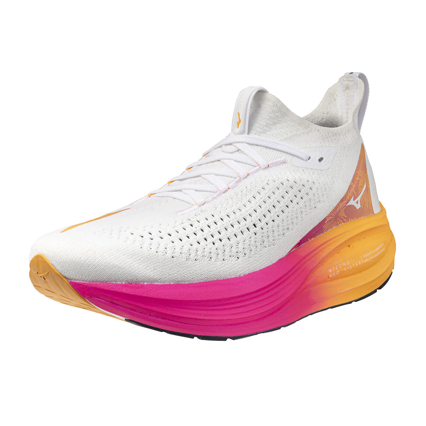 Mizuno Neo Vista 2 Zapatilla de running Blanca, rosa y naranja 6/7