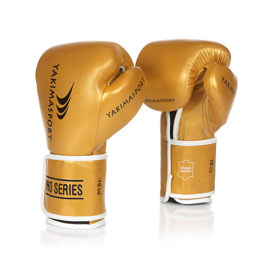 YAKIMASPORT Boxovací rukavice TIGER zlatý Suchý zip