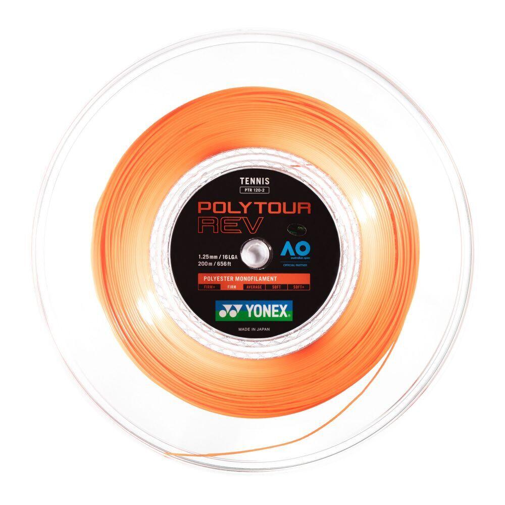 Yonex - Cordage De Tennis Yonex Rouleau Polytour Rev 125 - Cordage Raquette - Orange - Taille Unique - Decathlon