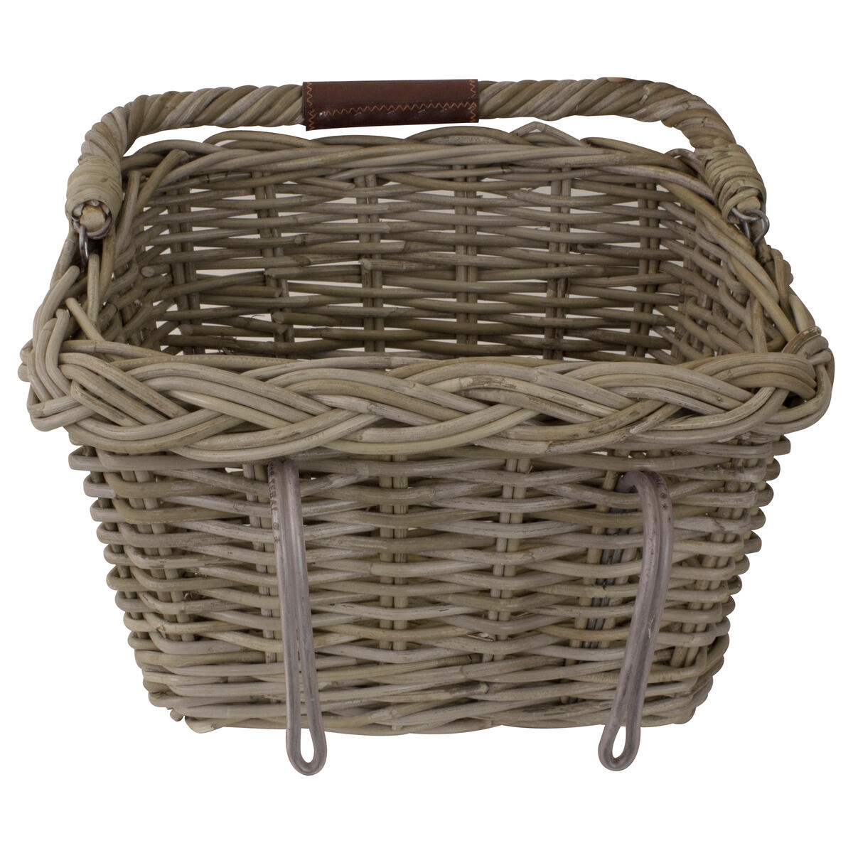 Panier de vélo rectangulaire en rotin naturel Elif 3/4