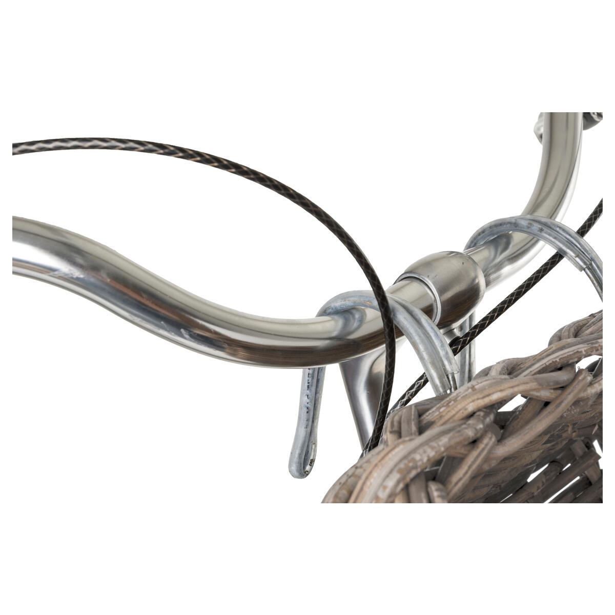 Panier de vélo rectangulaire en rotin naturel Elif 4/4