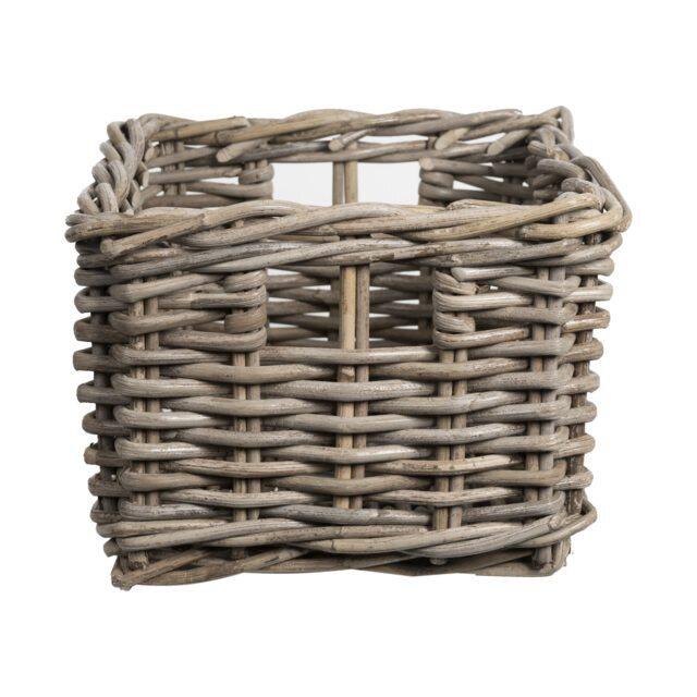Panier de vélo Zeno en rotin, taille moyenne, naturel 3/3