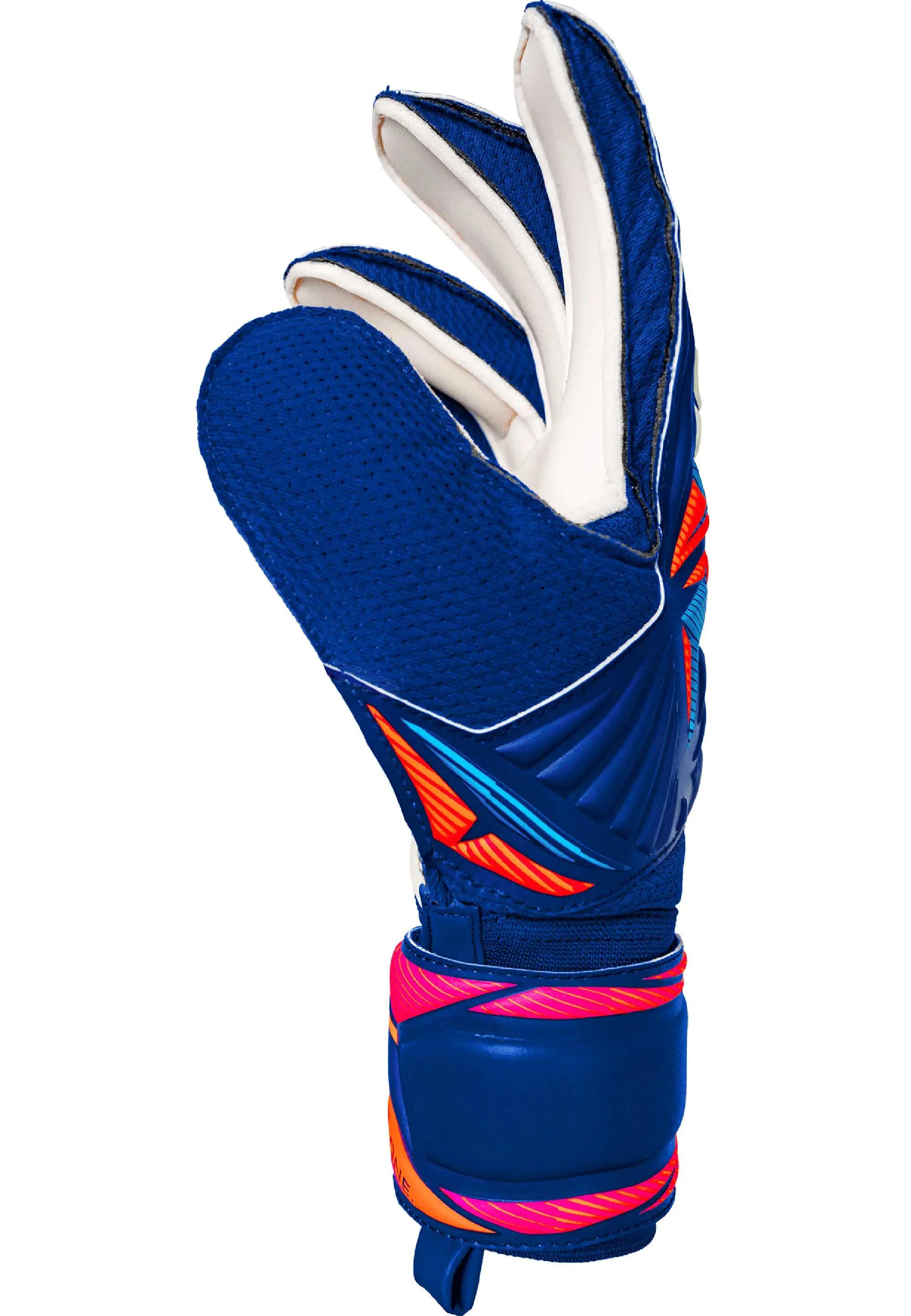 Reusch Attrakt Solid sharp kék/fehér/riasztó narancs kapuskesztyű 3/8