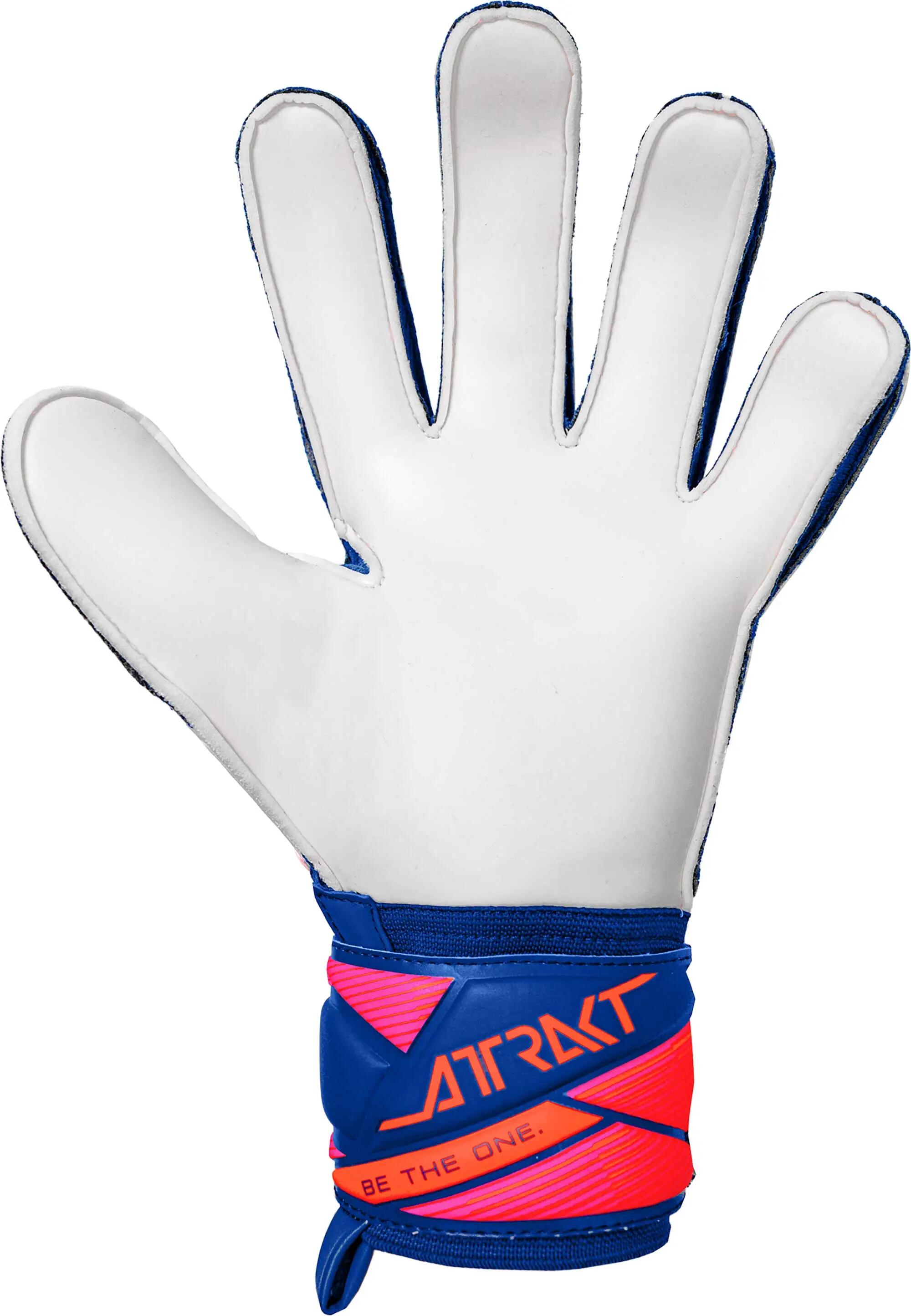 Reusch Attrakt Solid sharp kék/fehér/riasztó narancs kapuskesztyű 4/8