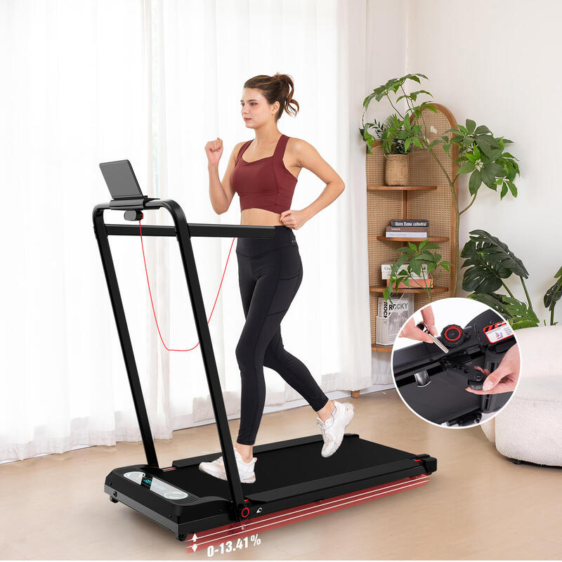 Tapis de Course Pliable et Inclinable 13.41%-ZX4S-1400W-8KM/H ...