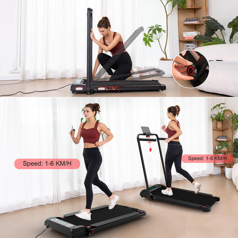 Tapis de Course Pliable et Inclinable 13.41%-ZX4S-1400W-8KM/H ...