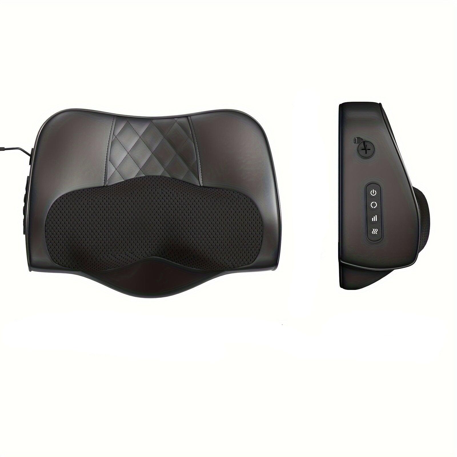 NNETM Cordless 3D Kneading Massage Pillow with Heat(Black)