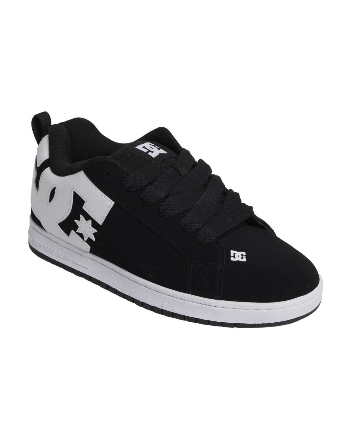 Pantofi DC Shoes Court Graffik din piele neagră pentru bărbați