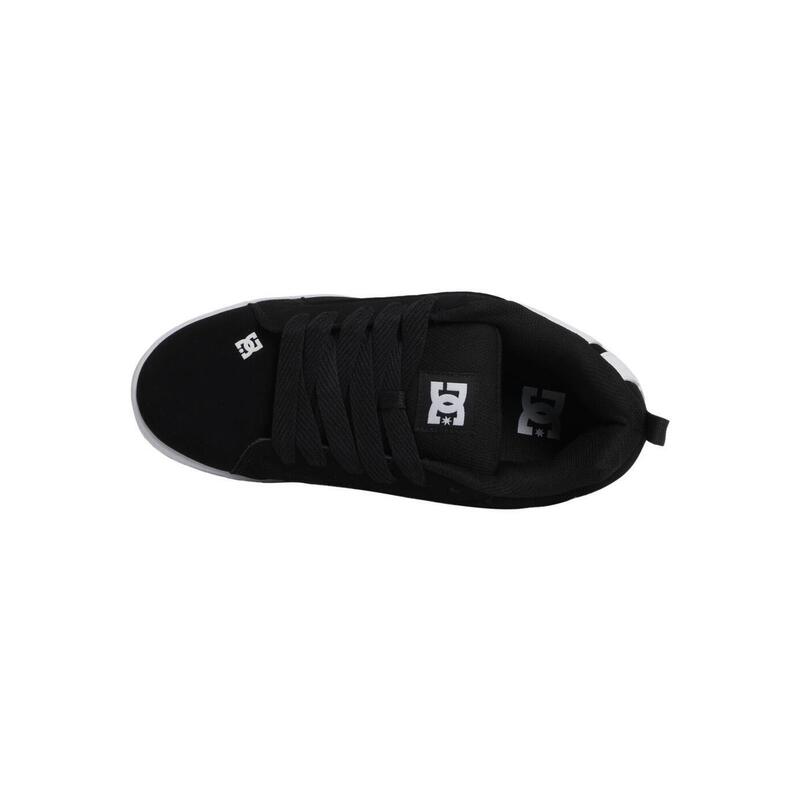 Pantofi DC Shoes Court Graffik din piele neagră pentru bărbați