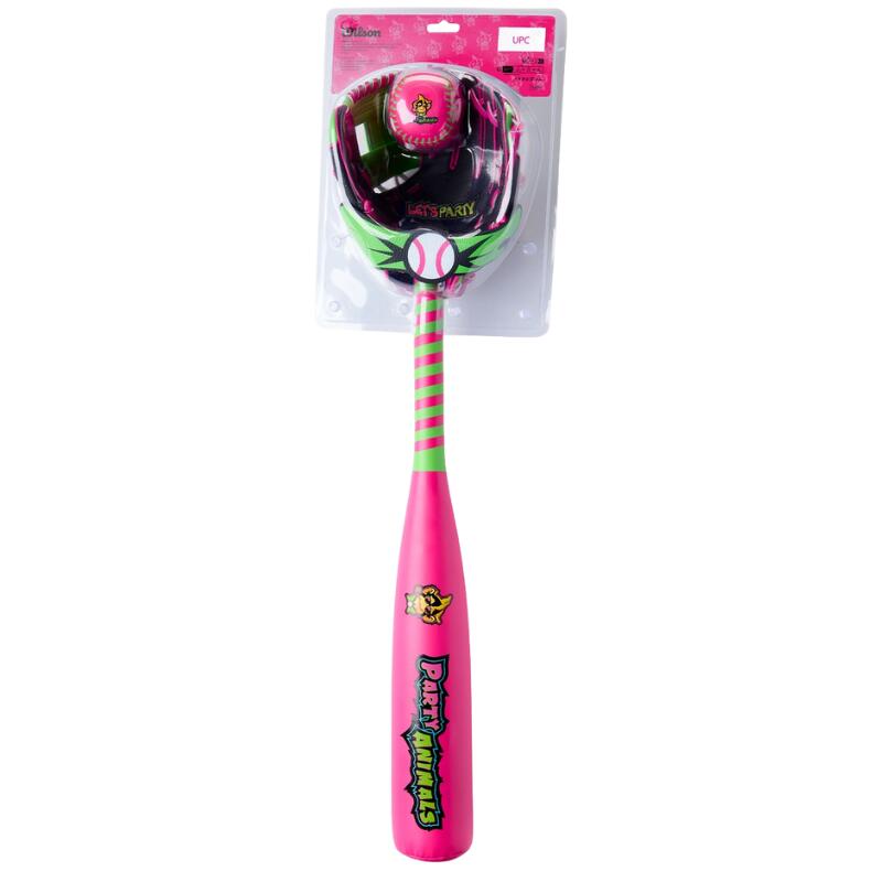 Wilson WBW10415810 Party Animals A200 Bat Glove Ball Combo 2/5