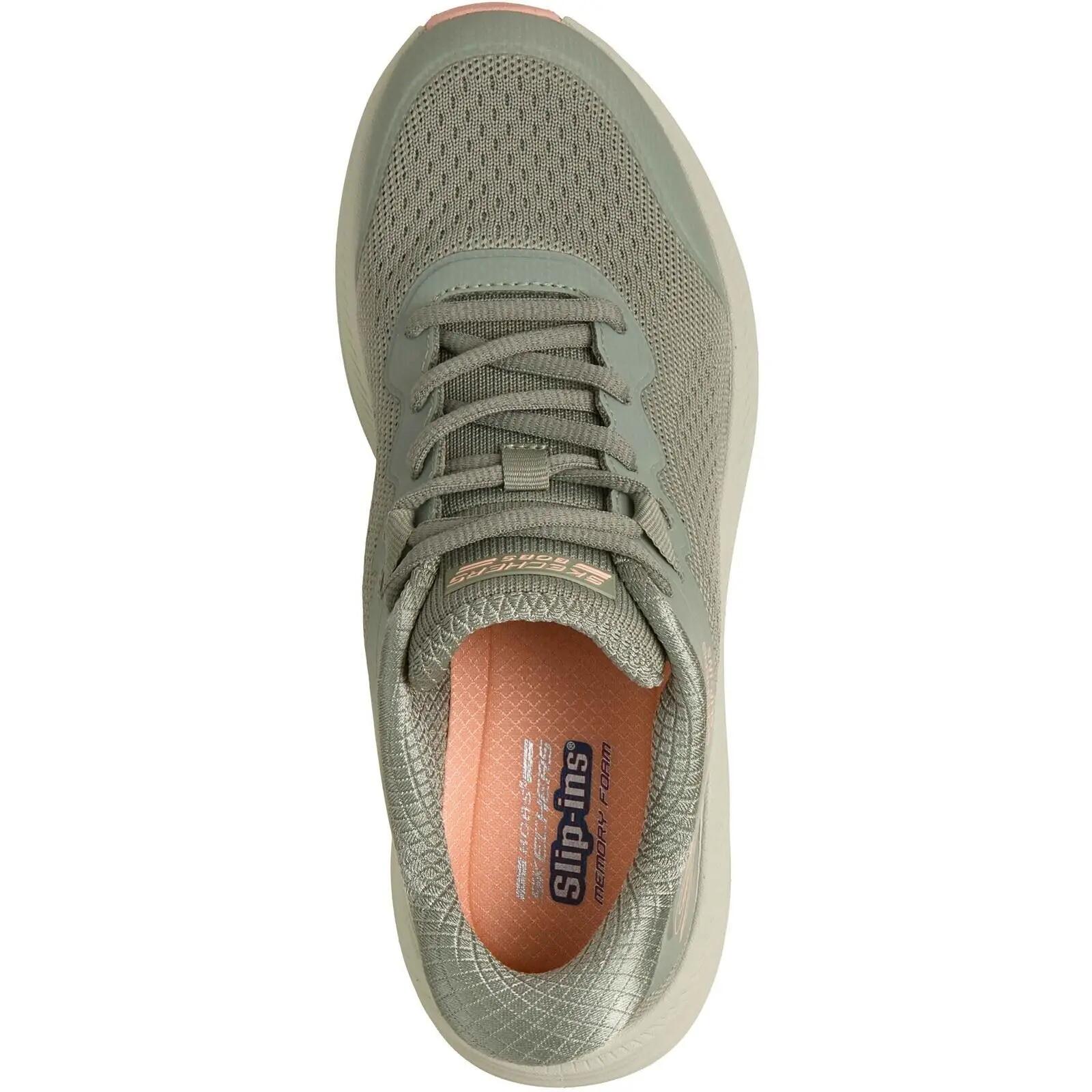 Skechers BOBS Skillz Textile Women's Olive Trainers 3/5