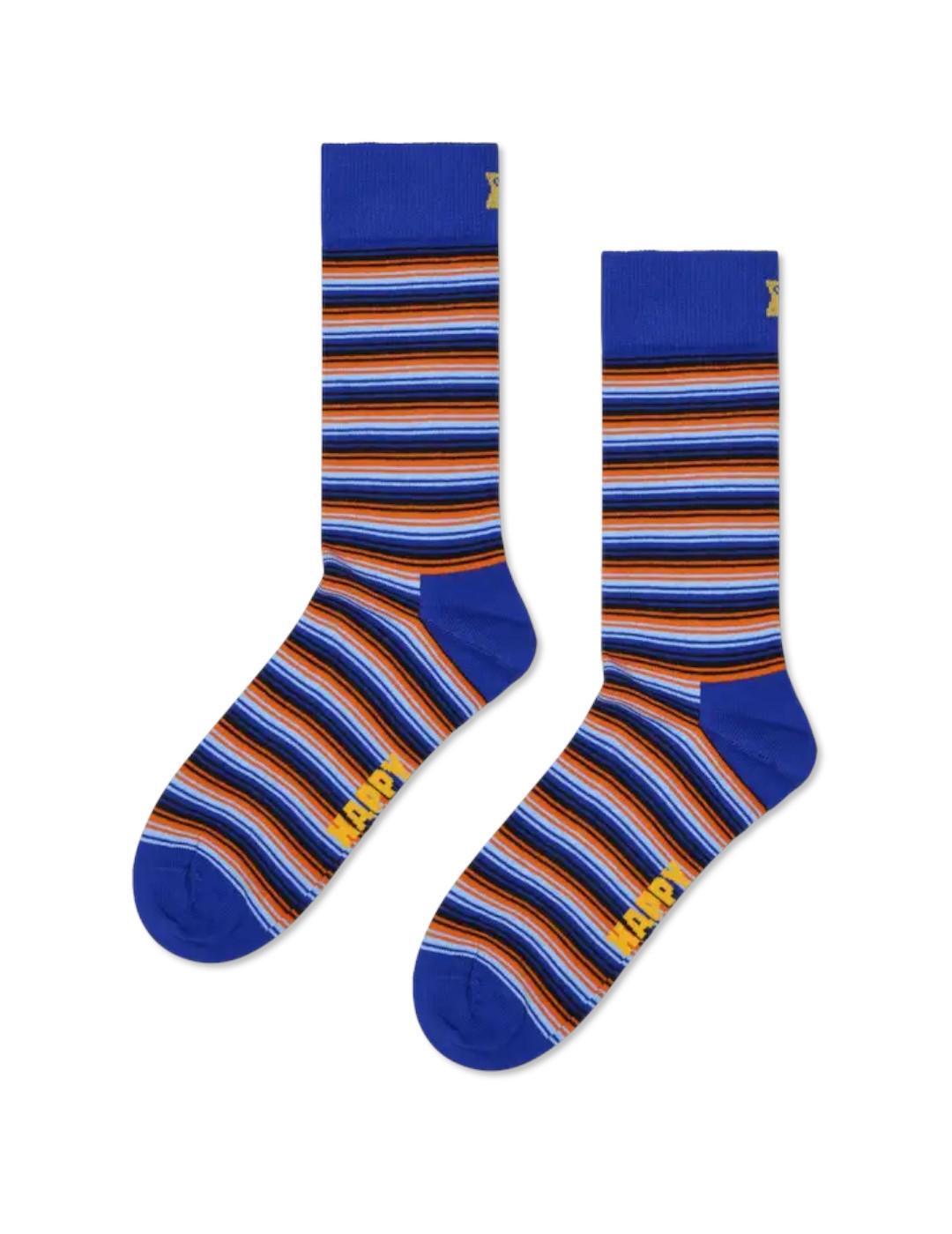 Sokken Happy Socks Model Mini Stripe Kleur Blauw 3/5