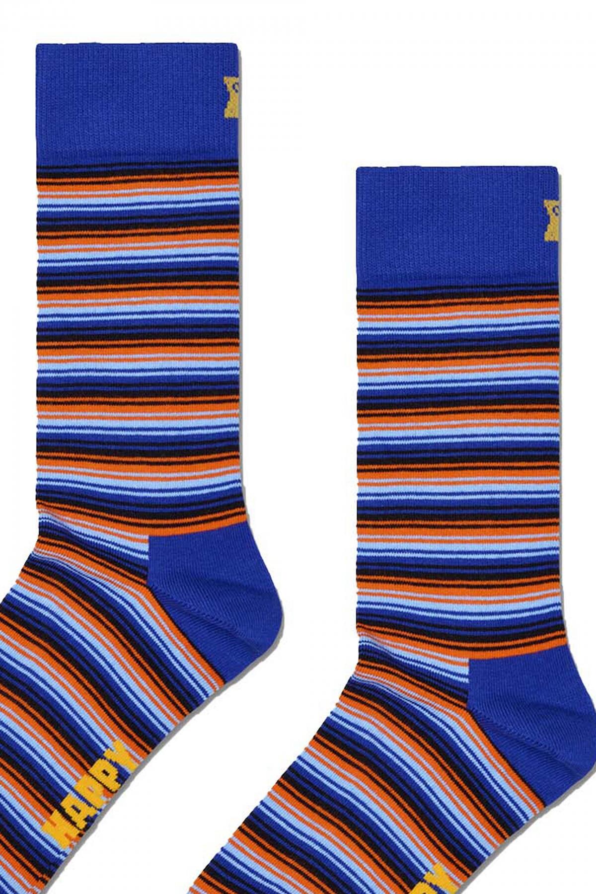 Sokken Happy Socks Model Mini Stripe Kleur Blauw 5/5
