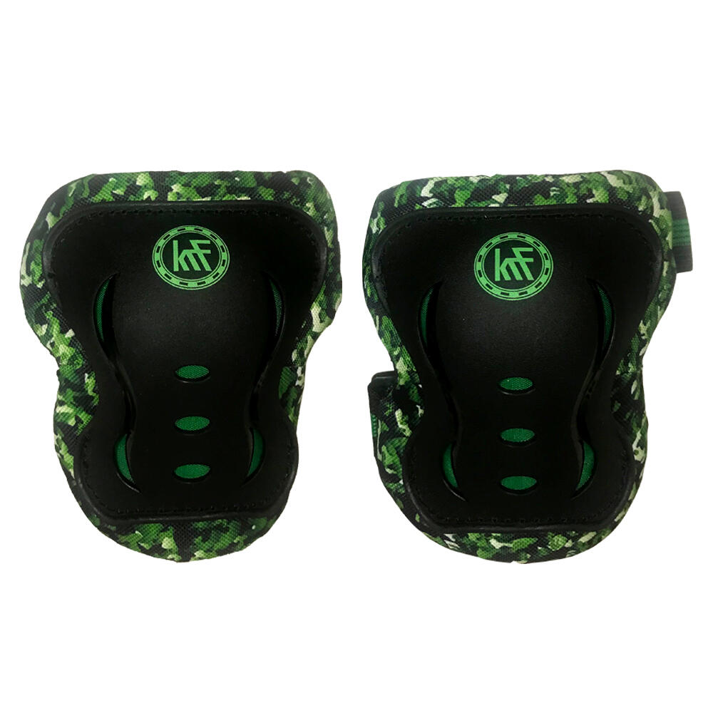 SET PROTECCIONES JUNIOR KRF CAMUFLAJE VERDE 3/5