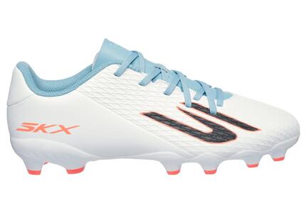 Chaussures De Foot Pour Terrain Ferme PRO Enfant (Blanc / Bleu)