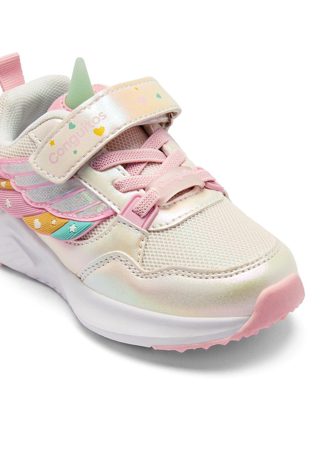 Zapatillas Conguitos Luces Unicornio Fantasía 3/4
