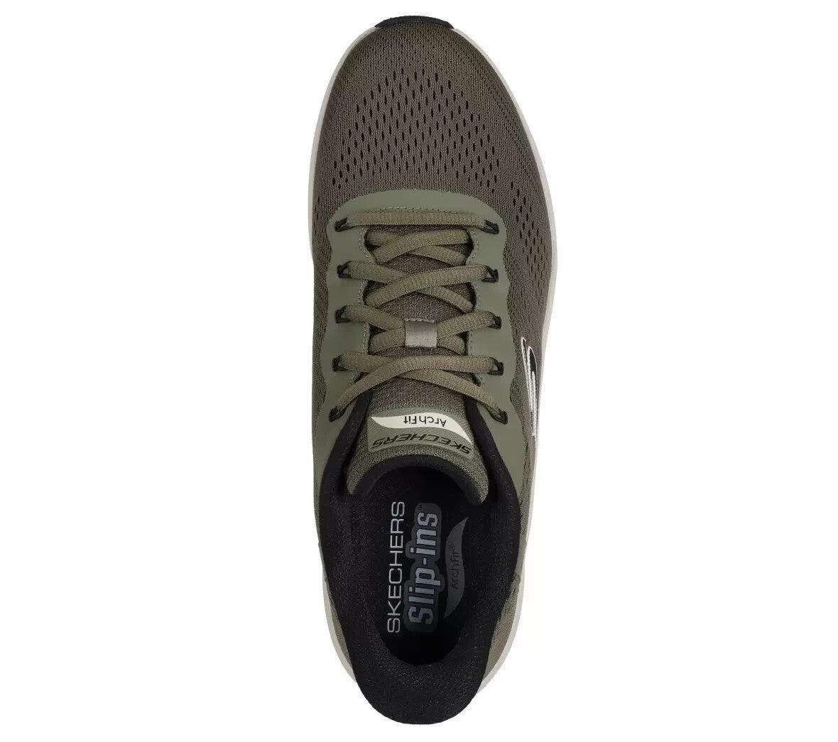 Skechers Arch Fit Herren Schuhe grün olive Slip Ins 232712 4/7