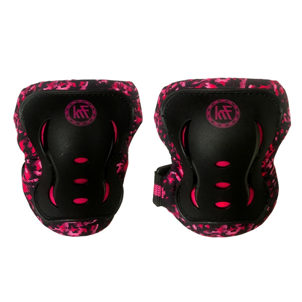 SET PROTECCIONES JUNIOR KRF CAMUFLAJE ROSA 3/4