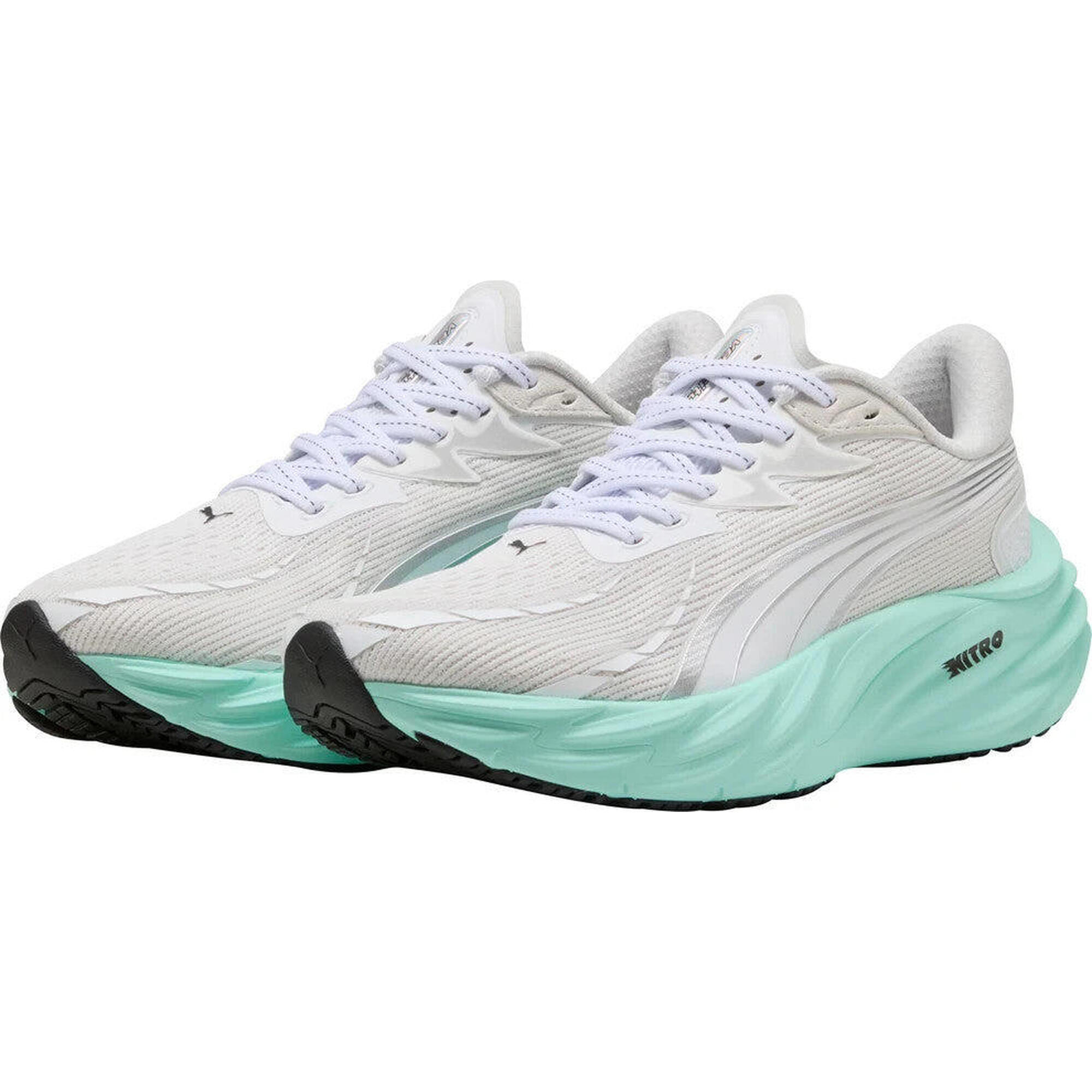 Puma - Chaussures De Running Puma Velocity Nitro 4 White/mint Melt - Chaussures De Sport - Blanc - Decathlon