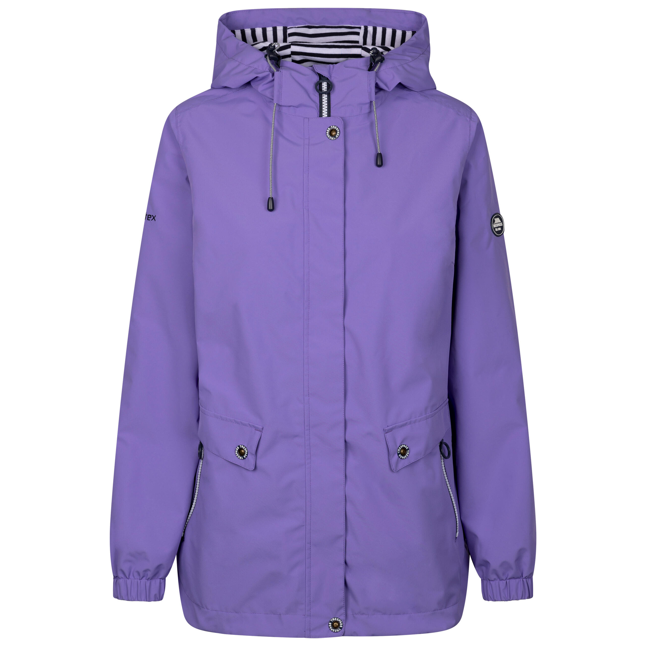 TRESPASS Womens Waterproof Jacket With Hood Pockets Ladies Raincoat Flourish C