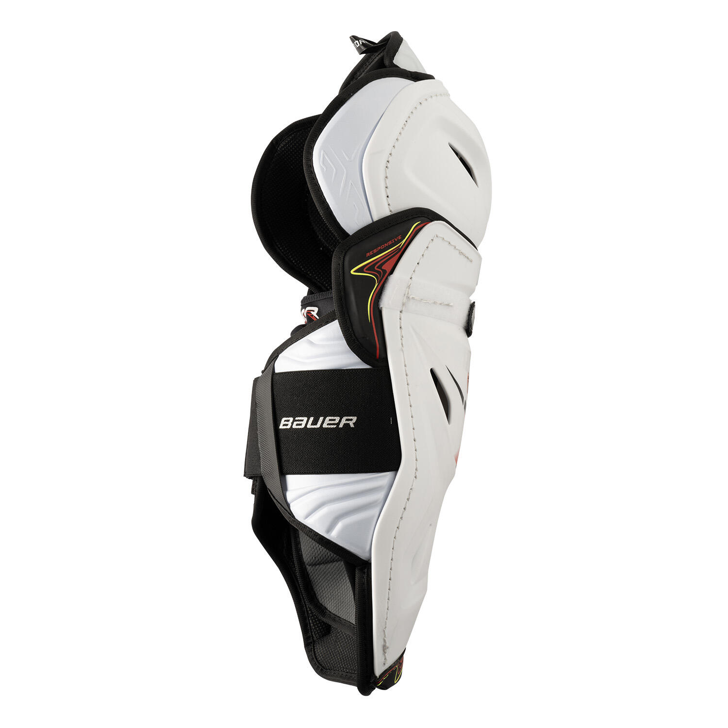 BAUER Vapor Flypro Intermediate witte hockeyscheenbeschermers voor kinderen 6/6