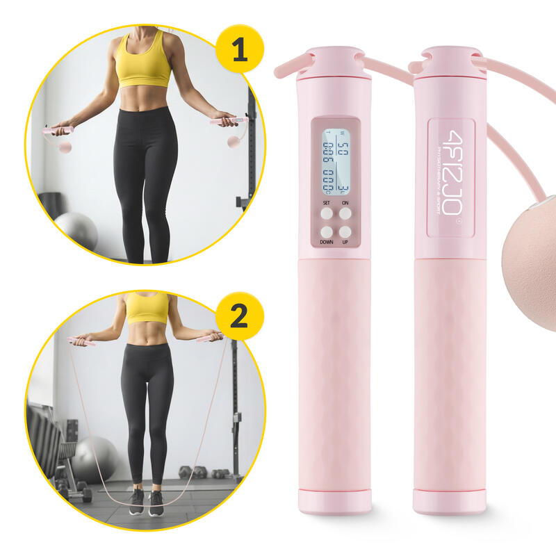 4FIZJO Coardă de antrenament fitness 2-în-1 cu contor