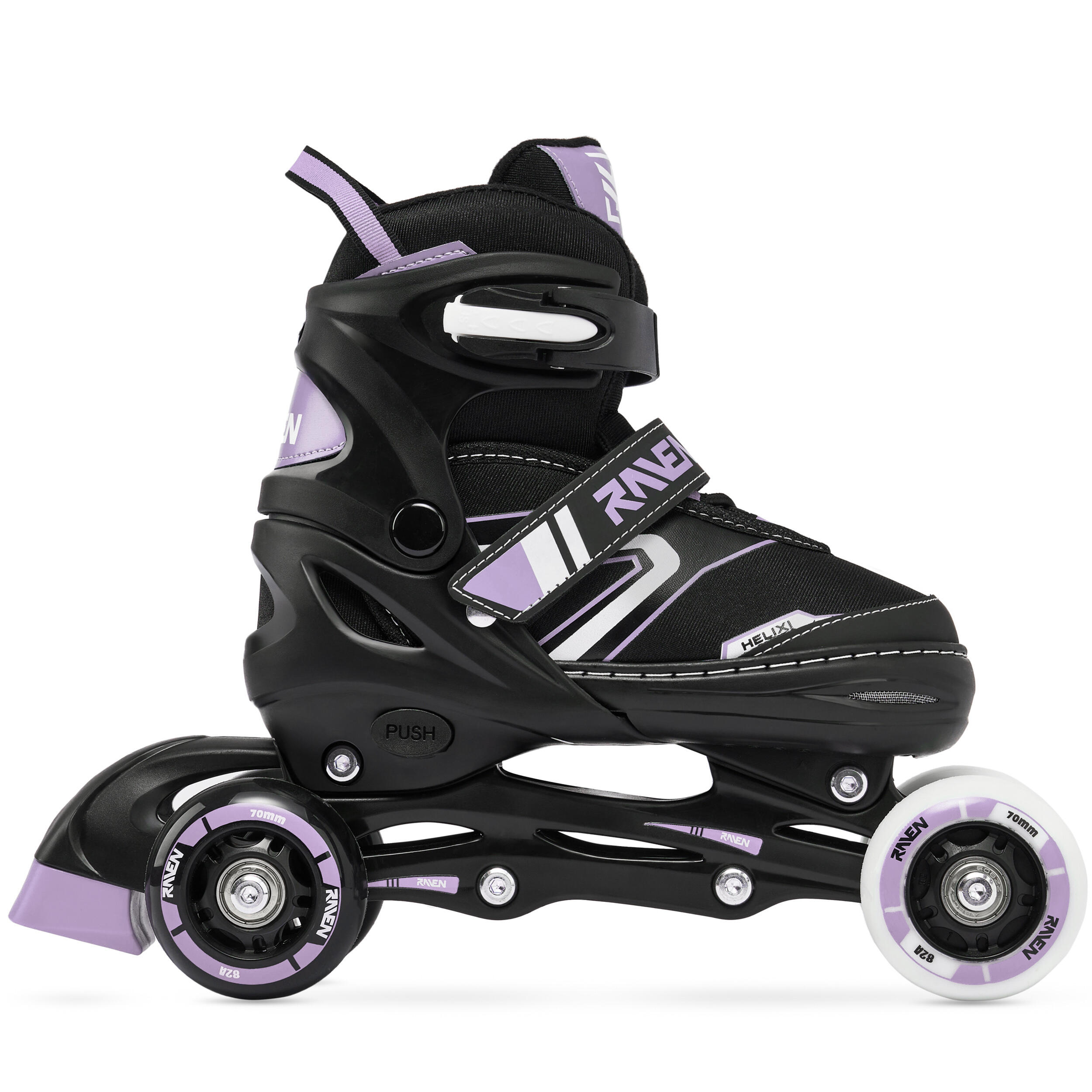 Patins de rodas 4 em 1 ajustáveis Raven Helixi LED Wheels 5/7
