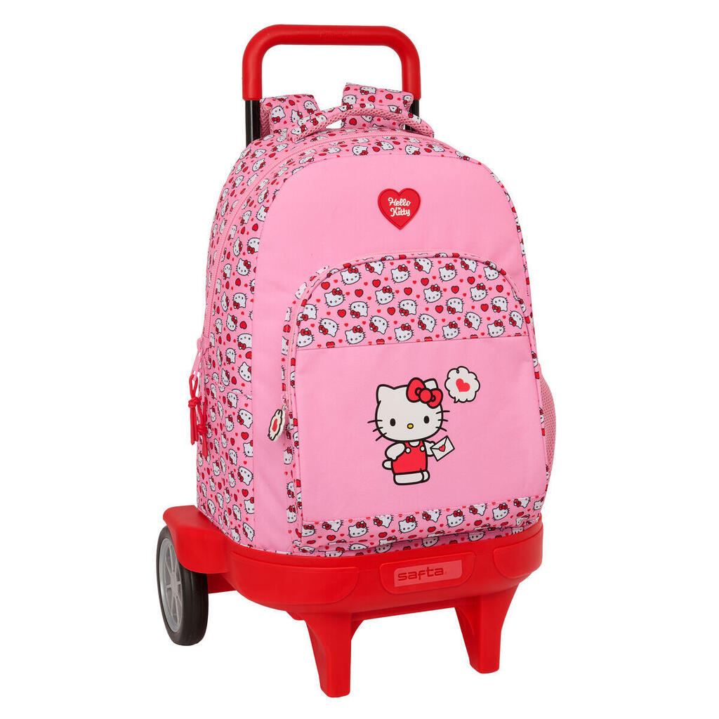 School Rucksack with Wheels HELLO KITTY Polyester 300D