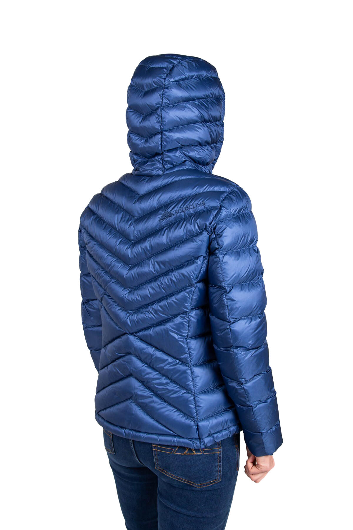 Chaqueta Térmica de Plumas para Alpinismo y Escalada VALHALLA Mujer Azul 2/2
