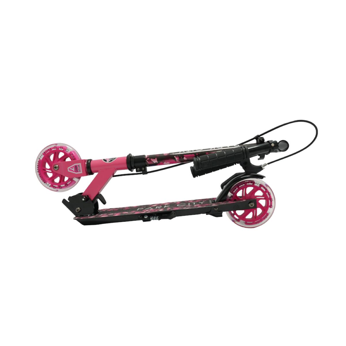 PARK CITY SCOOTER 125 CAMUFLAJE ROSA CON FRENO DE MANO Y RUEDAS CON LUCES 2/2