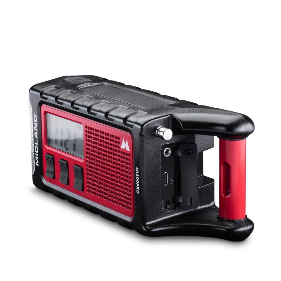 Midland ER300 PRO - Radio d'urgence AM/FM 10 000 mAh avec Bluetooth et USB-C 2/6