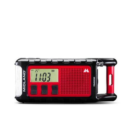 Midland ER300 PRO - Radio d'urgence AM/FM 10 000 mAh avec Bluetooth et USB-C