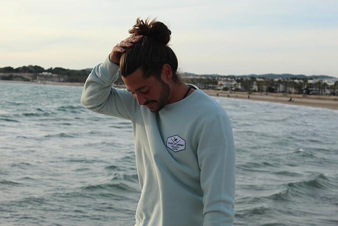 Sweat-shirt à écusson - Col rond / Adulte (Sage) 3/5