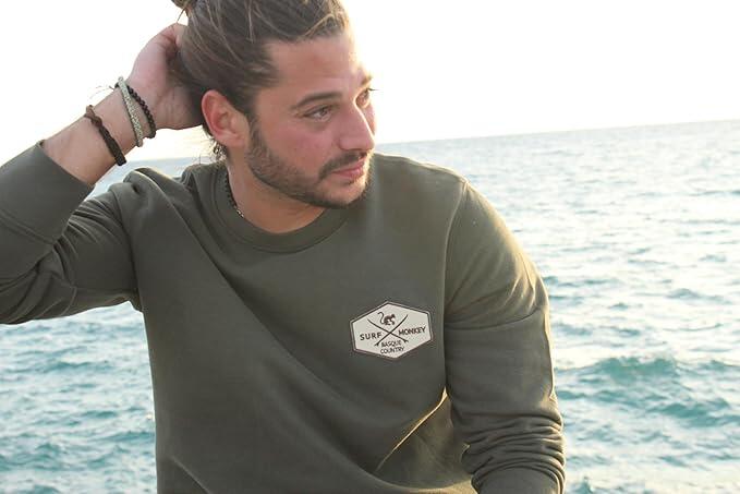 Sudadera Parche - Cuello Redondo / Adulto (Verde Oliva) 3/5