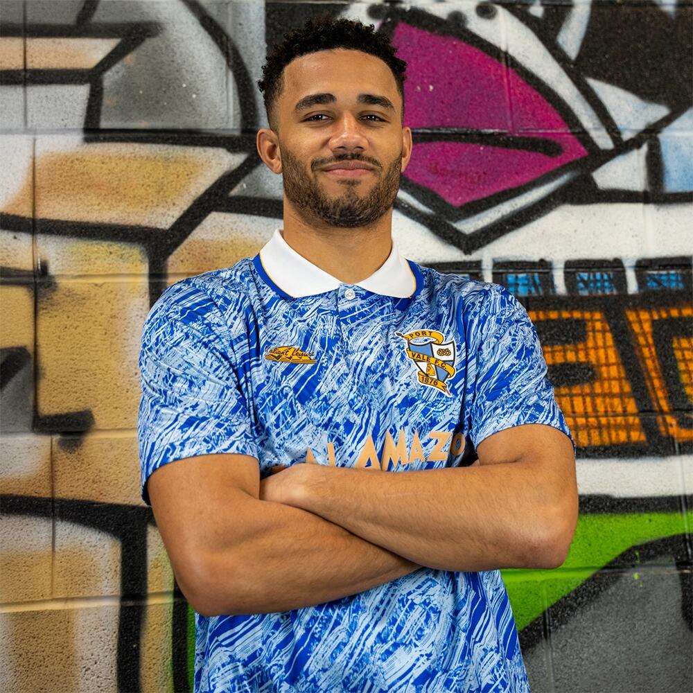 Maillot de football rétro extérieur - Homme - Port Vale F.C. 1991/92 - Bleu 2/7