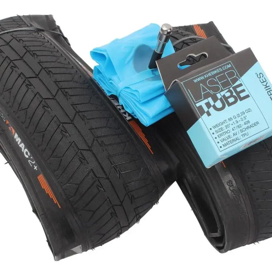 2x MAC2+ folding BMX tyres + 2x KHE LASER inner tubes