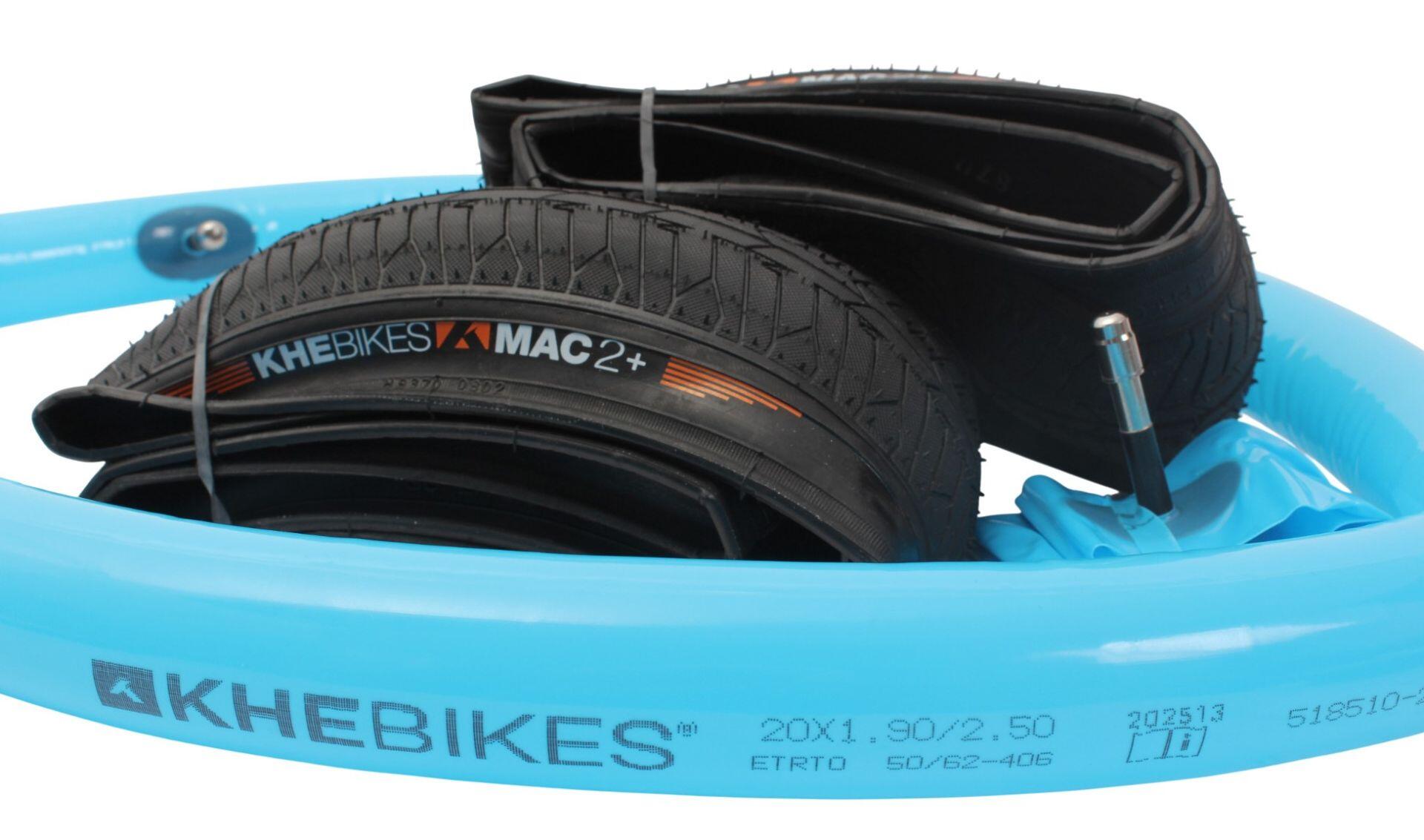 BMX opony 2x MAC2+ składane + 2x dętki KHE LASER 7/7