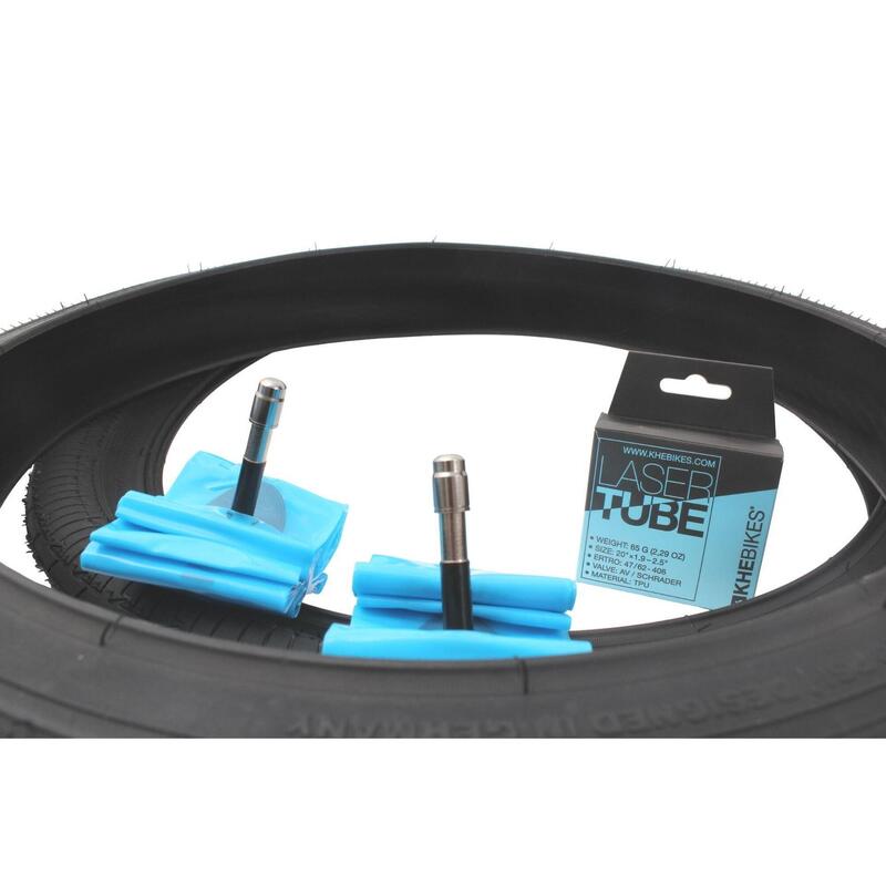 BMX cauciucuri 2x MAC2+ sârmă negru + 2x camere KHE LASER