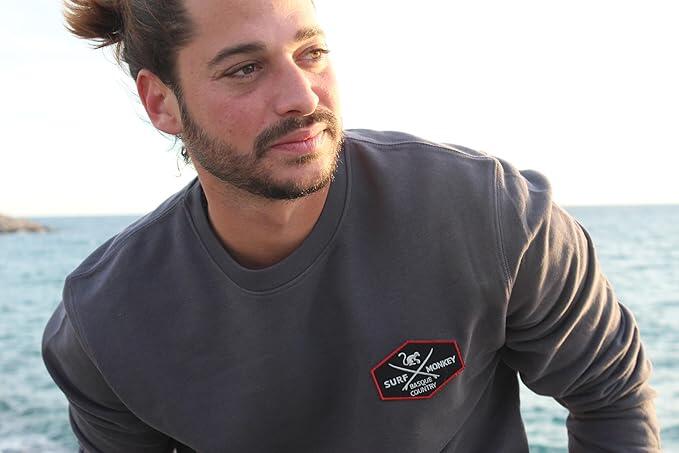 Sudadera Parche - Cuello Redondo / Adulto (Negro) 3/5