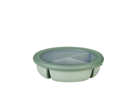 Mepal Cirqula 1000 ml Bento Schüssel mit 3 Fächern Rund - Vivid mauve