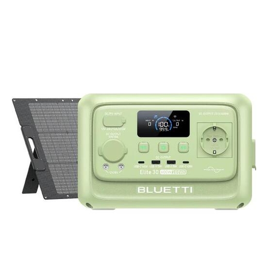 BLUETTI Solar Generator Elite 30 V2 + 100W, 288Wh für Camping & Outdoor