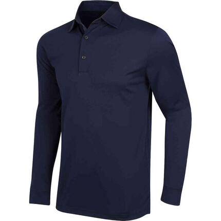 Greg Norman Protek ML75 Interlok, Polo de golf pour homme, bleu marine
