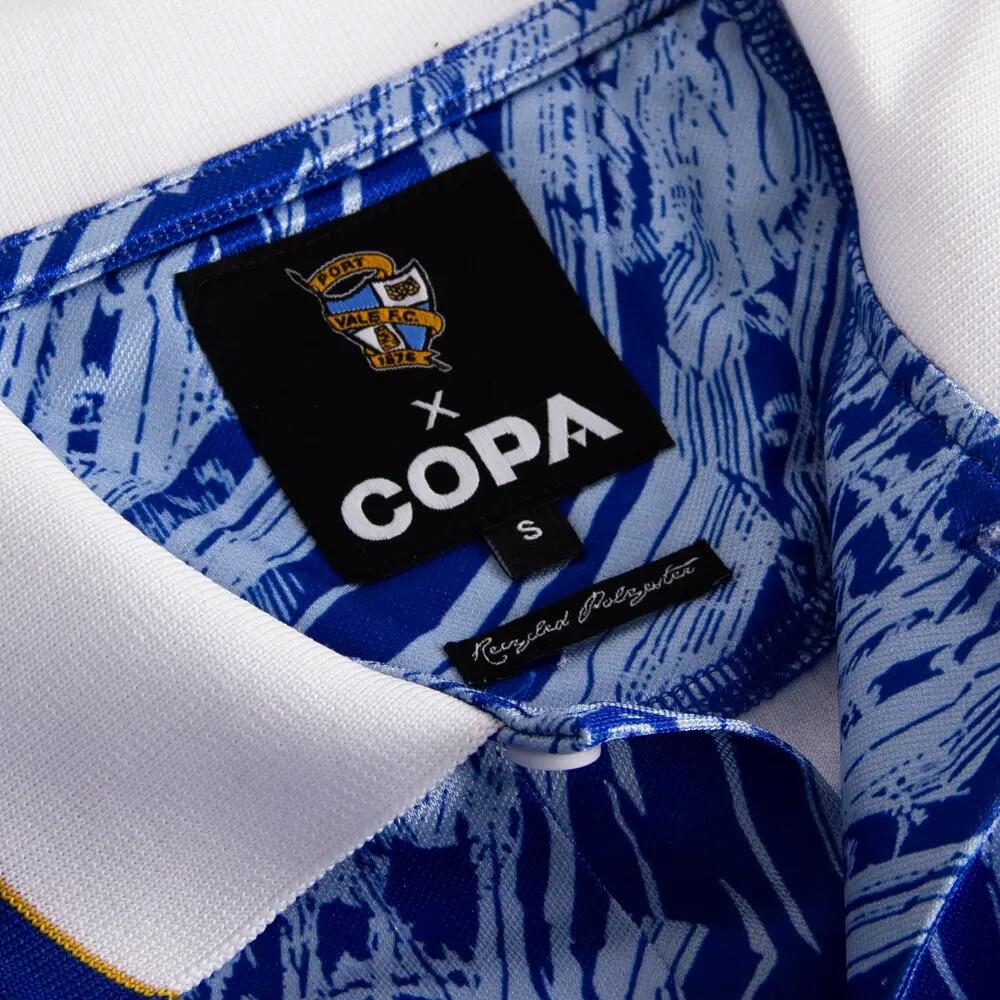 Retro Voetbalshirt - Heren - Uitshirt - Port Vale F.C. 1991/92  - Blauw 5/7