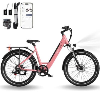 ​elektrische fiets voor volwassenen 27.5" e-bike, app & nfc, rcb-g6​