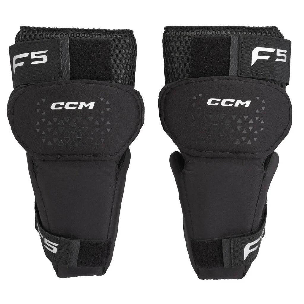 CCM KPF5 Goalie Knee Pads Black kids Hockey Protectors