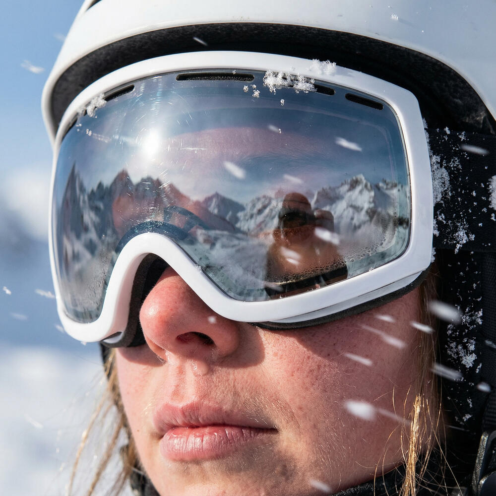 Maschera da Sci e Snowboard Fluor HX-001 Lente Argento Specchiata Unisex 3/4