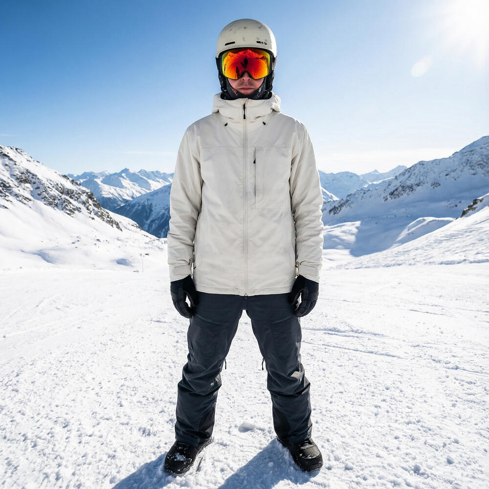 Masque de Ski et Snowboard Fluor HX-055 Écran Rouge Miroir Unisexe 2/3